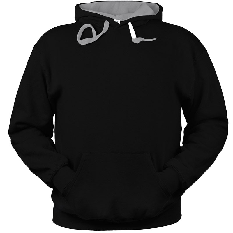 Sudadera Capucha Contrastada Hombre Frontal